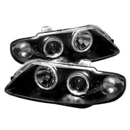 Pontiac GTO Spyder Projector Headlights - LED Halo - LED - Black - 444-PGTO04-HL-BK