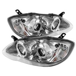 Toyota Corolla Spyder Projector Headlights - CCFL Halo - LED - Chrome - 444-TC03-CCFL-C