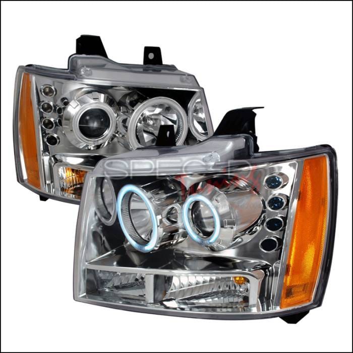 Chevrolet Avalanche Spec-D CCFL Halo Projector Headlights - Chrome - 4LHP-AVA07-KS