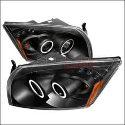 Dodge Caliber Spec-D CCFL Halo Projector Headlights - Black - 4LHP-CAL06JM-KS