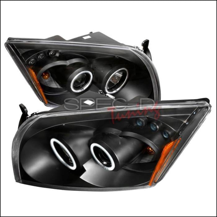 Dodge Caliber Spec-D CCFL Halo Projector Headlights - Black - 4LHP-CAL06JM-KS