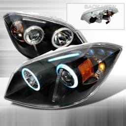 Chevrolet Cobalt Spec-D CCFL Halo Projector Headlights - Black - 4LHP-COB05JM-KS