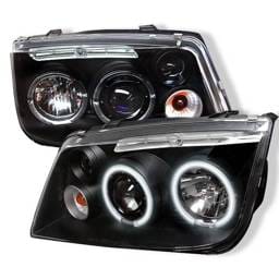 Volkswagen Jetta Spyder Projector Headlights - CCFL Halo - Black - 444-VJ99-CCFL-BK