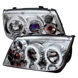 Volkswagen Jetta Spyder Projector Headlights - CCFL Halo - Chrome - 444-VJ99-CCFL-C
