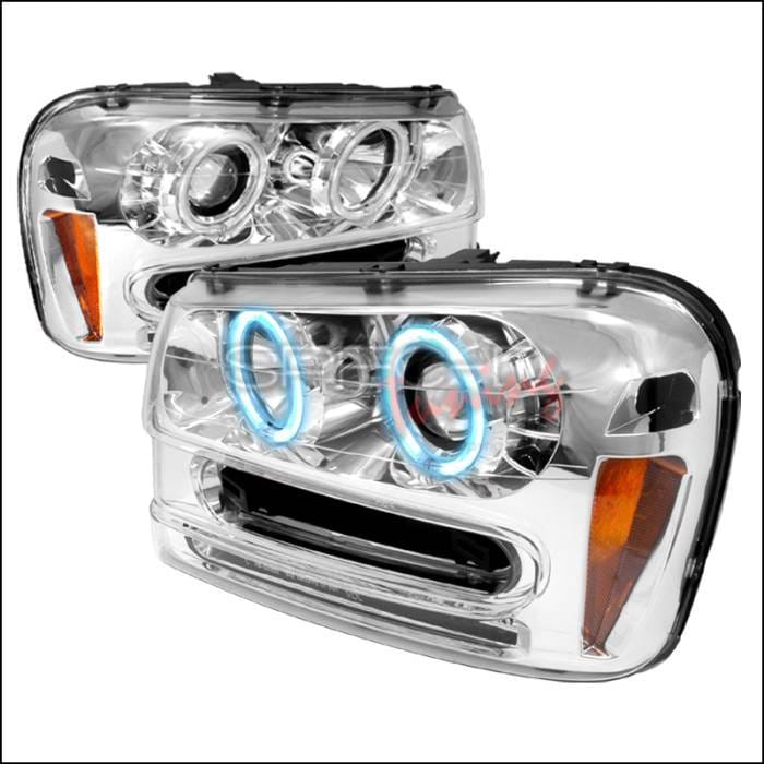 Chevrolet Trail Blazer Spec-D CCFL Halo Projector Headlights - Chrome - 4LHP-TBLZ02-KS
