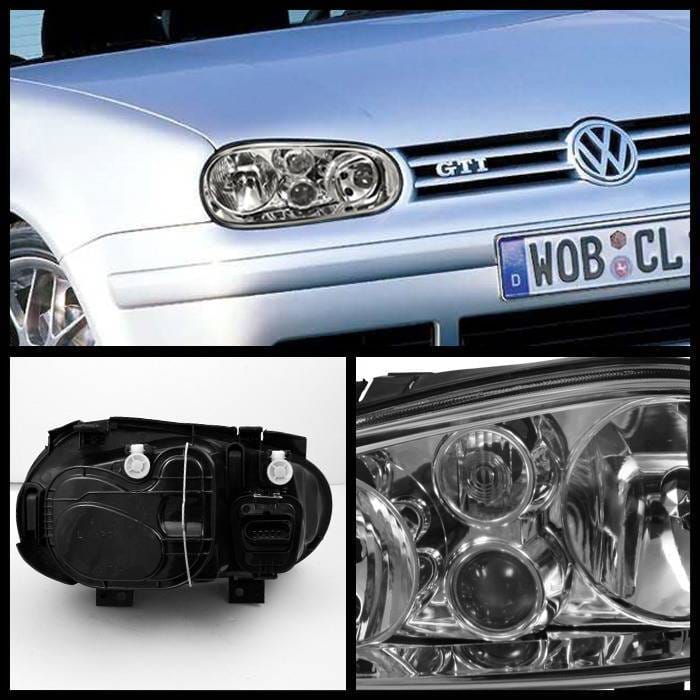 Volkswagen Golf Spyder Crystal Headlights - Chrome - HD-CH-VGOLF99-C thumbnail 2