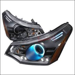 Ford Focus Spec-D CCFL Halo Projector Headlights - Black - 4LHP-FOC08JM-KS