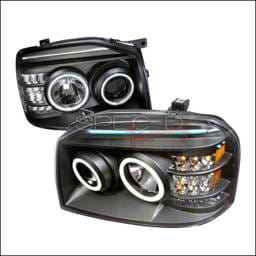 Nissan Frontier Spec-D CCFL Halo Projector Headlights - Black - 4LHP-FRO01JM-KS