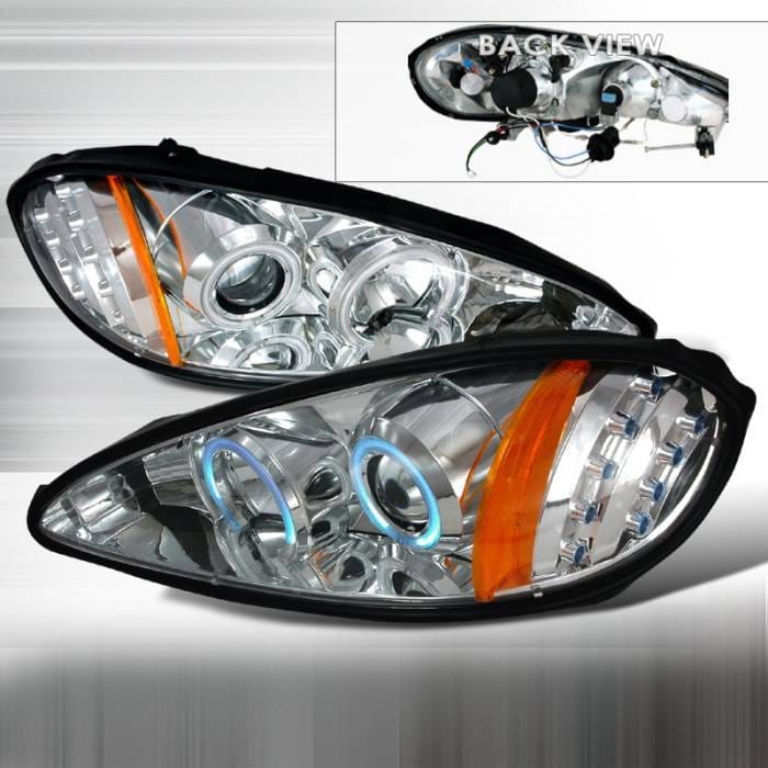 Pontiac Grand Am Spec-D CCFL Halo Projector Headlights - Chrome - 4LHP-GAM99-KS