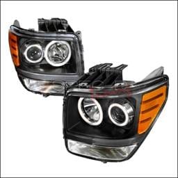 Dodge Nitro Spec-D CCFL Halo Projector Headlights - Black - 4LHP-NIT07JM-KS