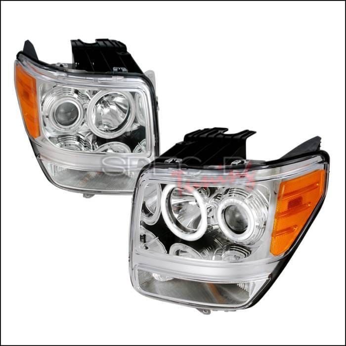 Dodge Nitro Spec-D CCFL Halo Projector Headlights - Chrome - 4LHP-NIT07-KS