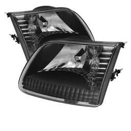 Ford Expedition Spyder Crystal Headlights - Black - HD-JH-FF15097-BK