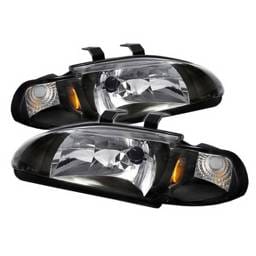 Honda Civic 2DR Spyder Crystal Headlights - Black - HD-ON-HC921P-23D-AM-BK
