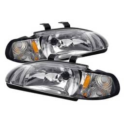 Honda Civic 4DR Spyder Crystal Headlights - Chrome - HD-ON-HC921P-4D-AM-C