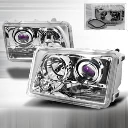Mercedes-Benz E Class Spec-D Halo Projector Headlights - Chrome - LHP-BW12494-KS
