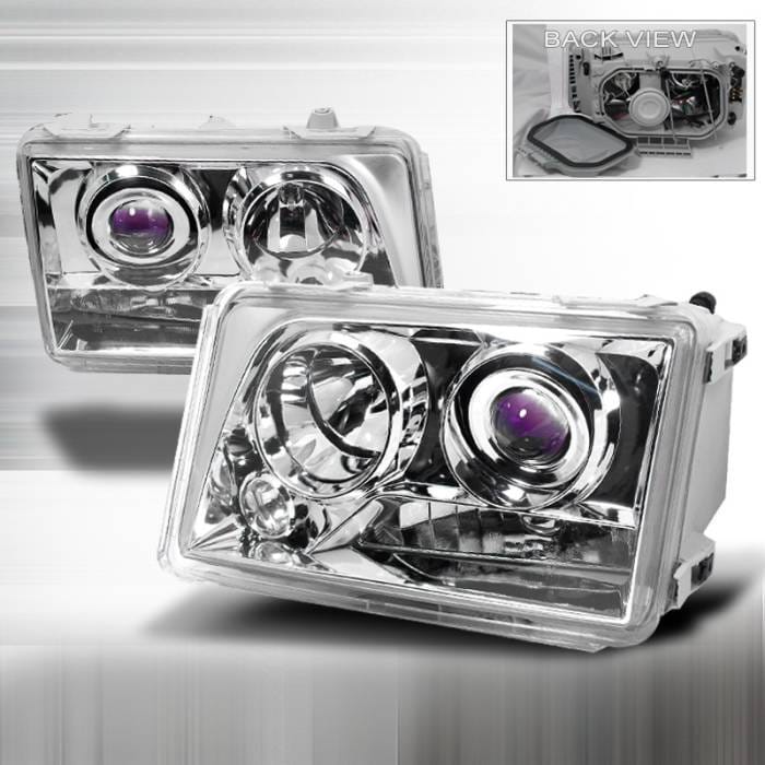 Mercedes-Benz E Class Spec-D Halo Projector Headlights - Chrome - LHP-BW12494-KS