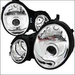 Mercedes-Benz E Class Spec-D Projector Headlights - Chrome Housing - LHP-BW21096-APC