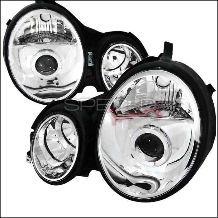 Mercedes-Benz E Class Spec-D Projector Headlights - Chrome Housing - LHP-BW21096-APC