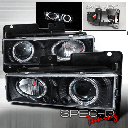Chevrolet C10 Spec-D Projector Headlights - Black - LHP-C1088JM-WJ