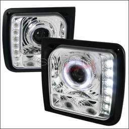 Jeep Cherokee Spec-D Projector Headlights - Chrome Housing - LHP-CHKE97-RS
