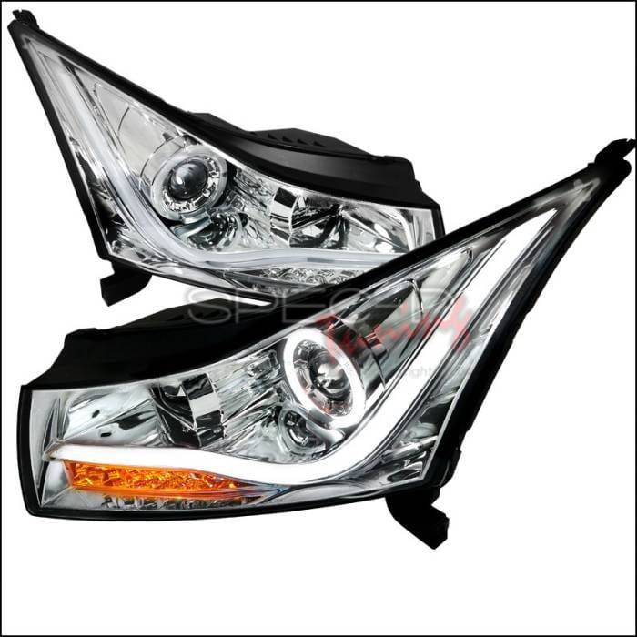 Chevrolet Cruze Spec-D LED Halo Projector Headlight - Chrome - LHP-CRU11-TM