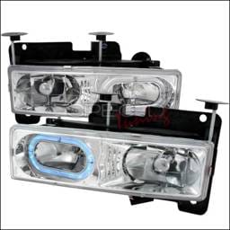 Chevrolet C10 Spec-D Crystal Housing Headlights - Chrome - LH-C1088H-KS