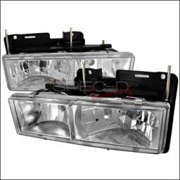 Chevrolet C10 Spec-D Crystal Housing Headlights - Chrome - LH-C1088-RS