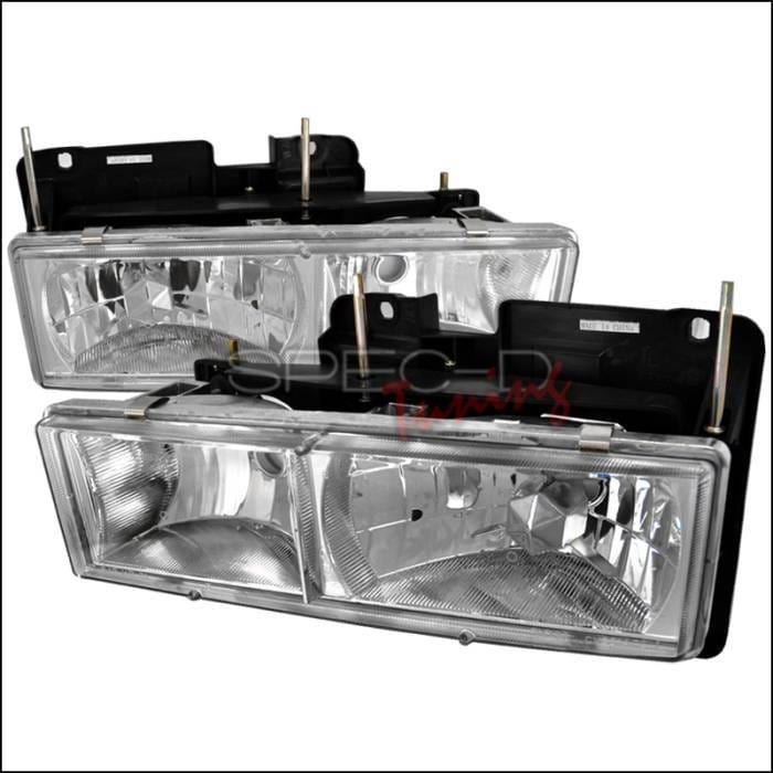 Chevrolet C10 Spec-D Crystal Housing Headlights - Chrome - LH-C1088-RS
