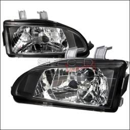 Honda Civic Spec-D Crystal Housing Headlights - Black - LH-CV92JM-APC