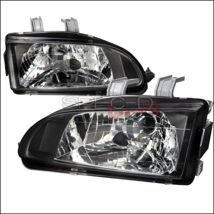 Honda Civic Spec-D Crystal Housing Headlights - Black - LH-CV92JM-APC