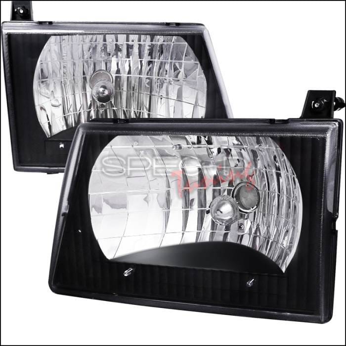 Ford E-Series Spec-D Euro Headlights - Black Housing - LH-ECON92JM-ABM