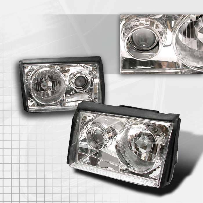 Ford Mustang Spec-D Projector Headlights - Chrome - LHP-MST87-APC