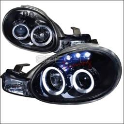 Dodge Neon Spec-D Projector Headlight Gloss - Black Housing - Smoke Lens - LHP-NEO00G-TM