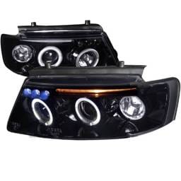 Volkswagen Passat Spec-D Black Housing Projector Headlights - Smoked Lens Gloss - LHP-PAS97G-TM