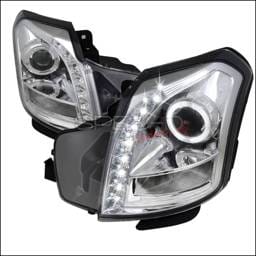 Cadillac CTS Spec-D Halo Projector Headlights - Chrome - LHP-CTS03-RS