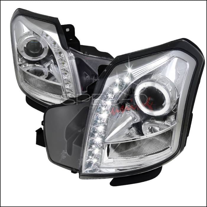 Cadillac CTS Spec-D Halo Projector Headlights - Chrome - LHP-CTS03-RS