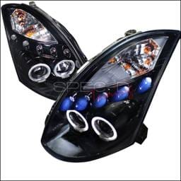 Infiniti G35 Spec-D Projector Headlight Gloss - Black Housing - Smoke Lens - LHP-G35032G-TM