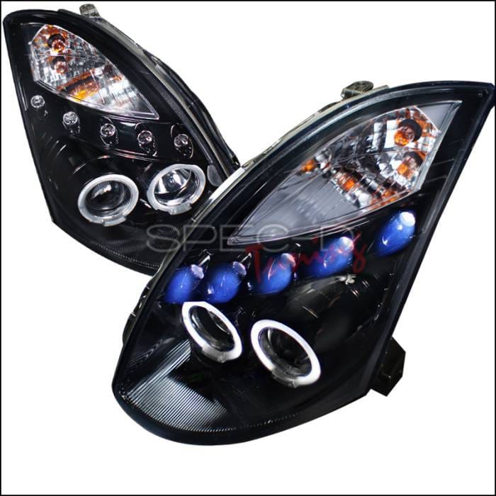 Infiniti G35 Spec-D Projector Headlight Gloss - Black Housing - Smoke Lens - LHP-G35032G-TM