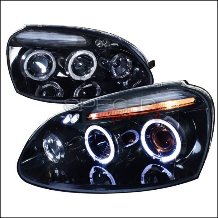 Volkswagen Golf GTI Spec-D Projector Headlight Gloss - Black Housing - Smoke Lens - LHP-GLF05G-TM