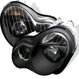 Mercedes-Benz C Class Spyder Projector Headlights - Black - PRO-CL-MW20301-BK