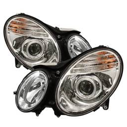 Mercedes-Benz E Class Spyder Projector Headlights - Chrome - PRO-CL-MW21107-C