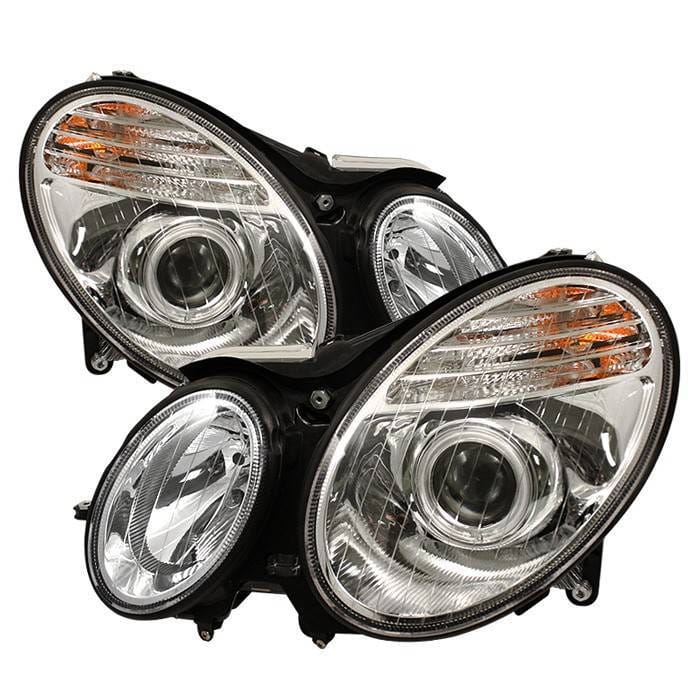 Mercedes-Benz E Class Spyder Projector Headlights - Chrome - PRO-CL-MW21107-C