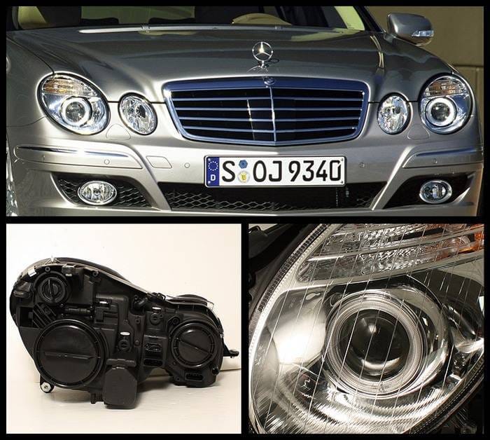 Mercedes-Benz E Class Spyder Projector Headlights - Chrome - PRO-CL-MW21107-C thumbnail 2