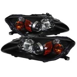 Honda S2000 Spyder OEM Amber Headlights - Black - PRO-ON-HS2K00-AM-BK