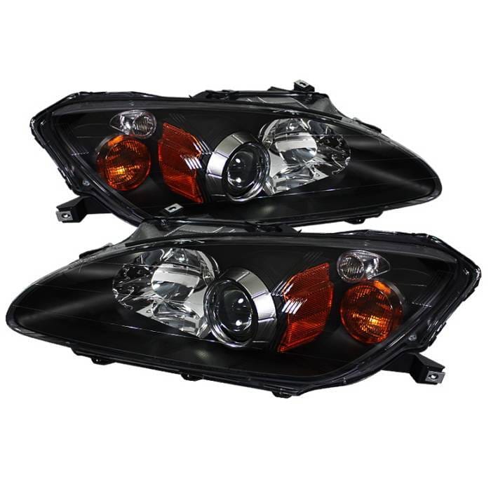 Honda S2000 Spyder OEM Amber Headlights - Black - PRO-ON-HS2K00-AM-BK