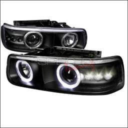 Chevrolet Suburban Spec-D Projector Headlights - Black Housing - LHP-SIV99JM-RS