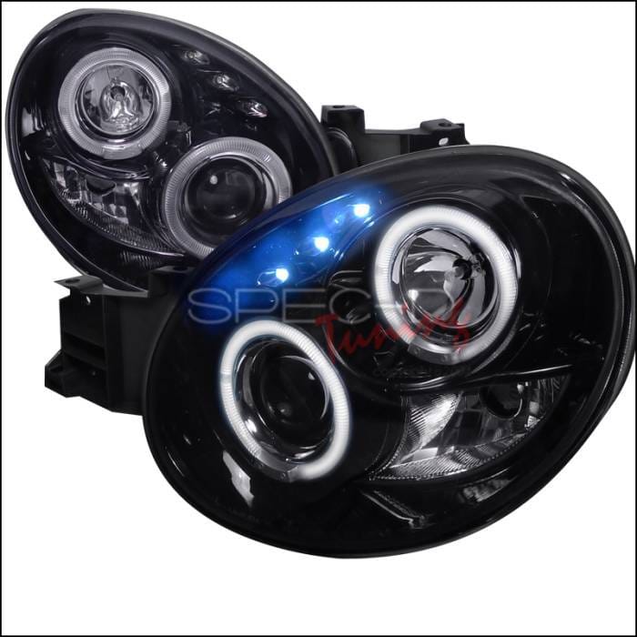 Subaru Impreza Spec-D Black Housing Projector Headlights - Smoked Lens Gloss - LHP-WRX02G-TM