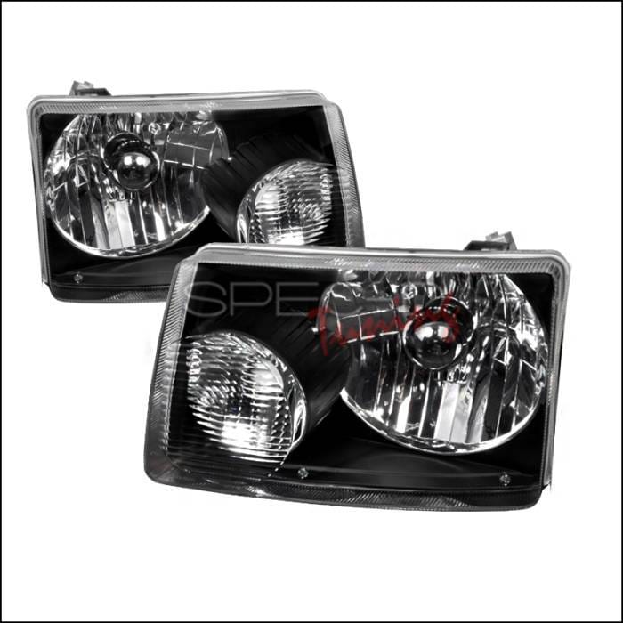 Ford Ranger Spec-D Euro Headlights - Black Housing - LH-RAN01JM-RS