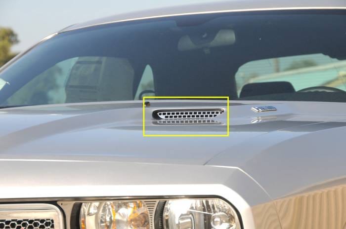 Dodge Challenger T-Rex T1 Stainless Hood Scoop - Style 1 Factory Style - 2PC - 11416