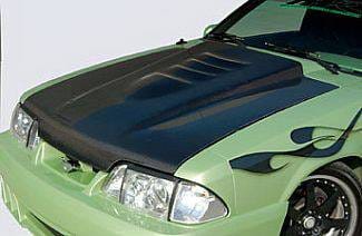 Ford Mustang Street Scene Cowl Induction Style Hood - Carbon Fiber - 950-72141